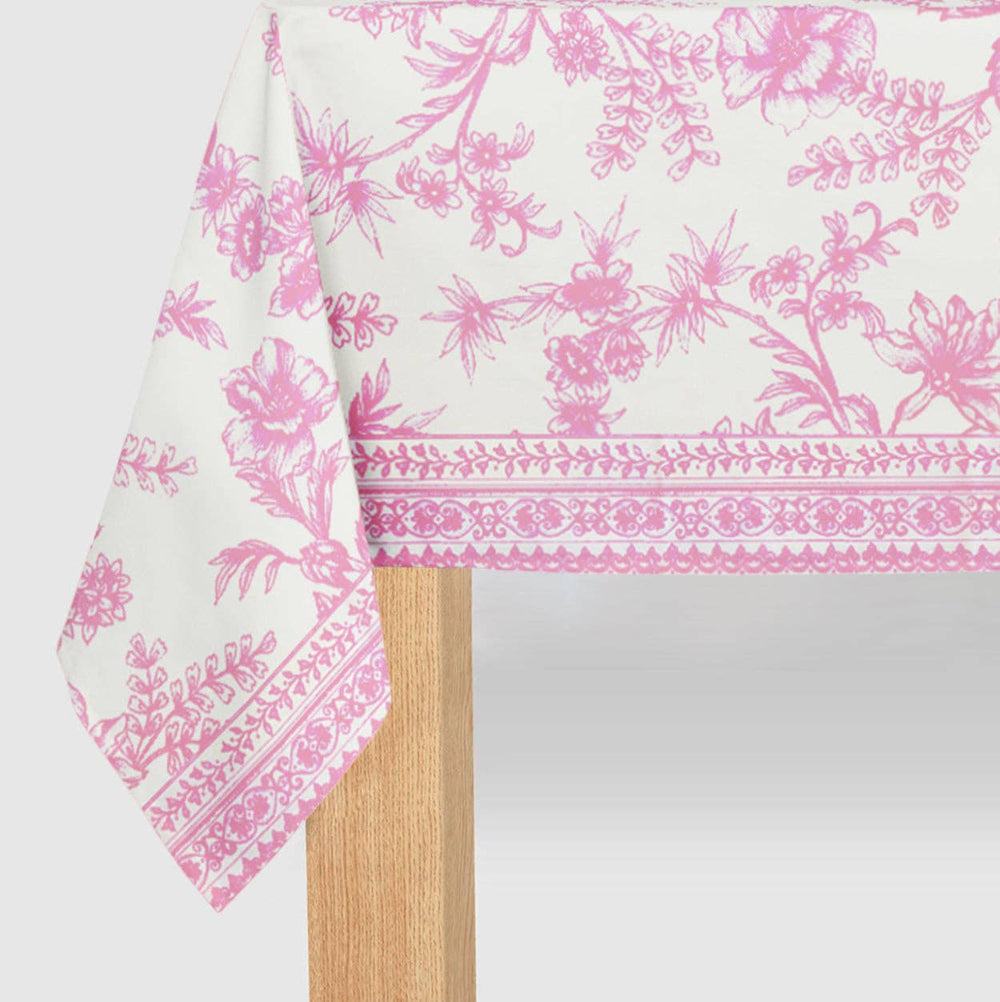Pink Toile Paper Tablecloth | Putti Party Supplies 