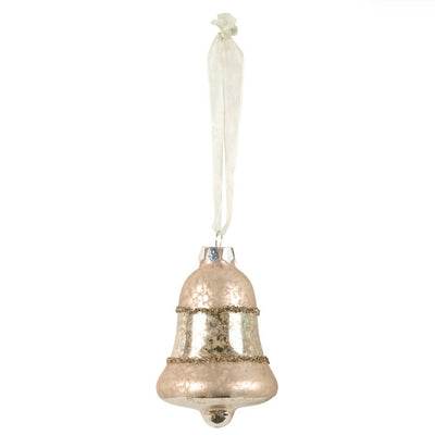 Pink Vintage Style Glass Bell Christmas Ornament | Putti Christmas Decorations