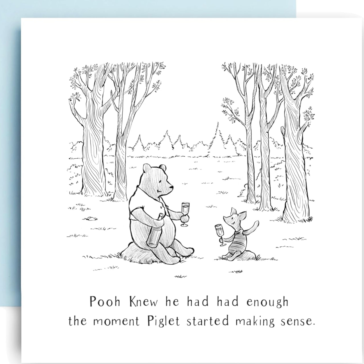 Pooh and Piglet Making Sense Greeting Card  | Putti Celebrations 
