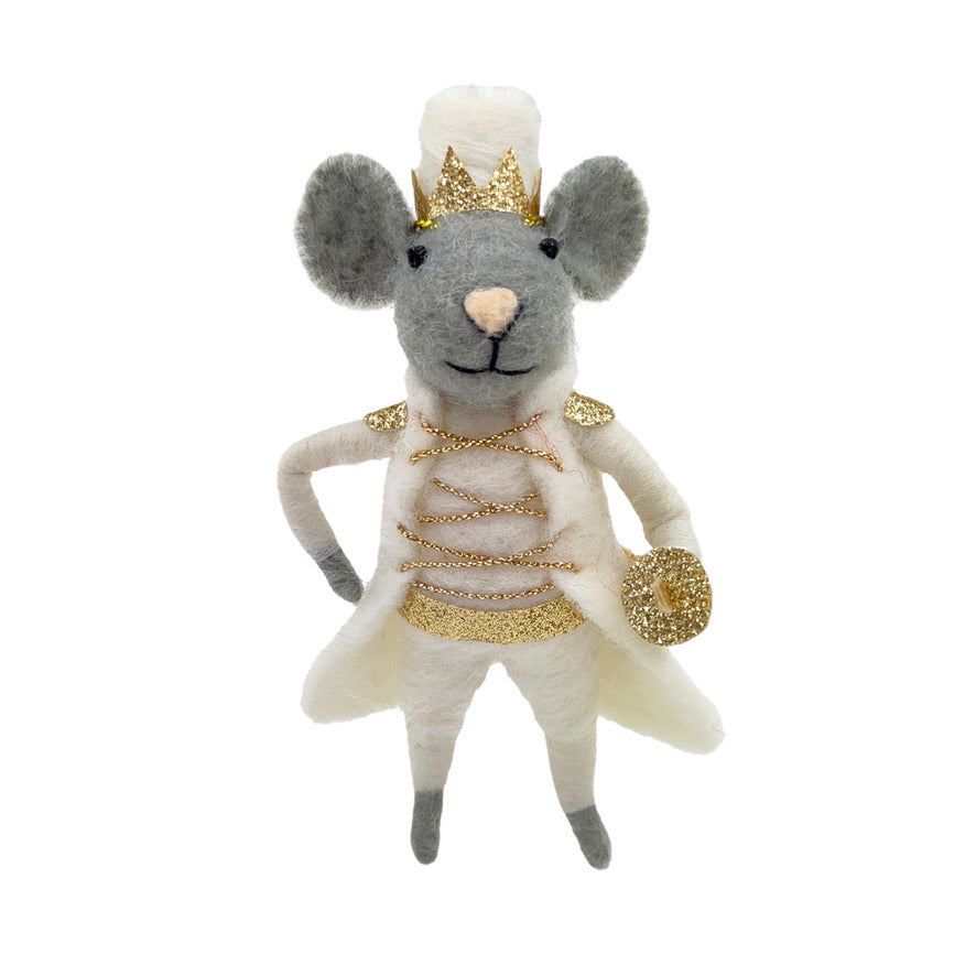"Prince charming" Felt Mouse Ornament  | Putti Decorations 