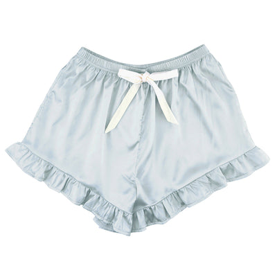Cami + Velvet Ruffled Short - Blue | Putti Fine Fashions