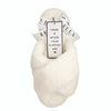 Plush Slippers - Ivory Criss-Cross