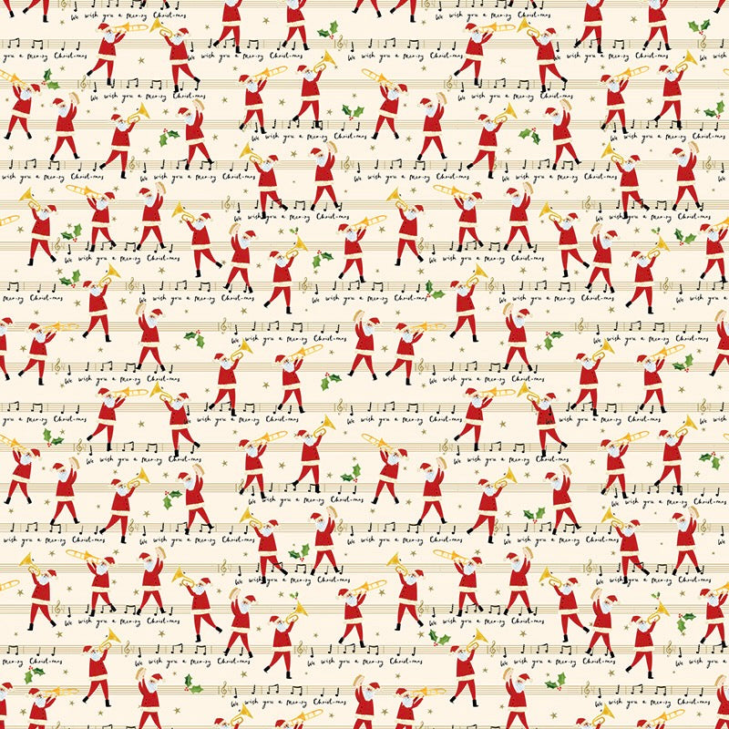 "We Wish You a Merry Christmas" Santa Wrapping Paper Roll | Putti Christmas 