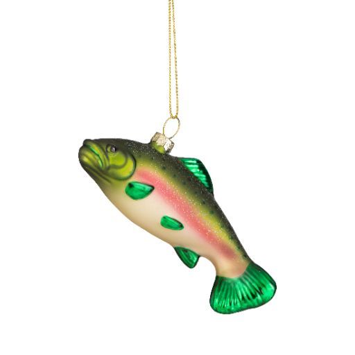 Rainbow Trout Glass Ornament | Putti Christmas Decorations 
