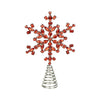 Red Jewelled Snowflake Christmas Tree Topper  | Putti Christmas
