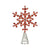 Red Jewelled Snowflake Christmas Tree Topper  | Putti Christmas 