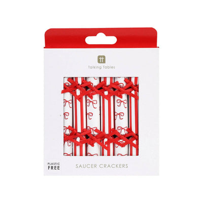 Red & White Saucer Crackers | Putti Christmas Celebrations