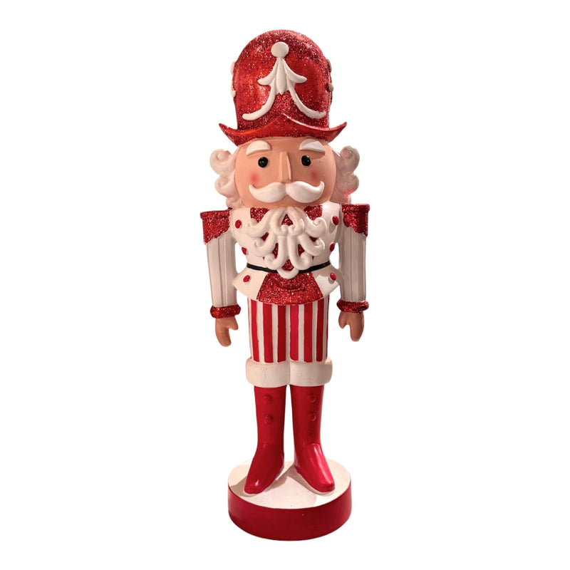 Resin Peppermint Nutcracker | Putti Christmas Decorations 