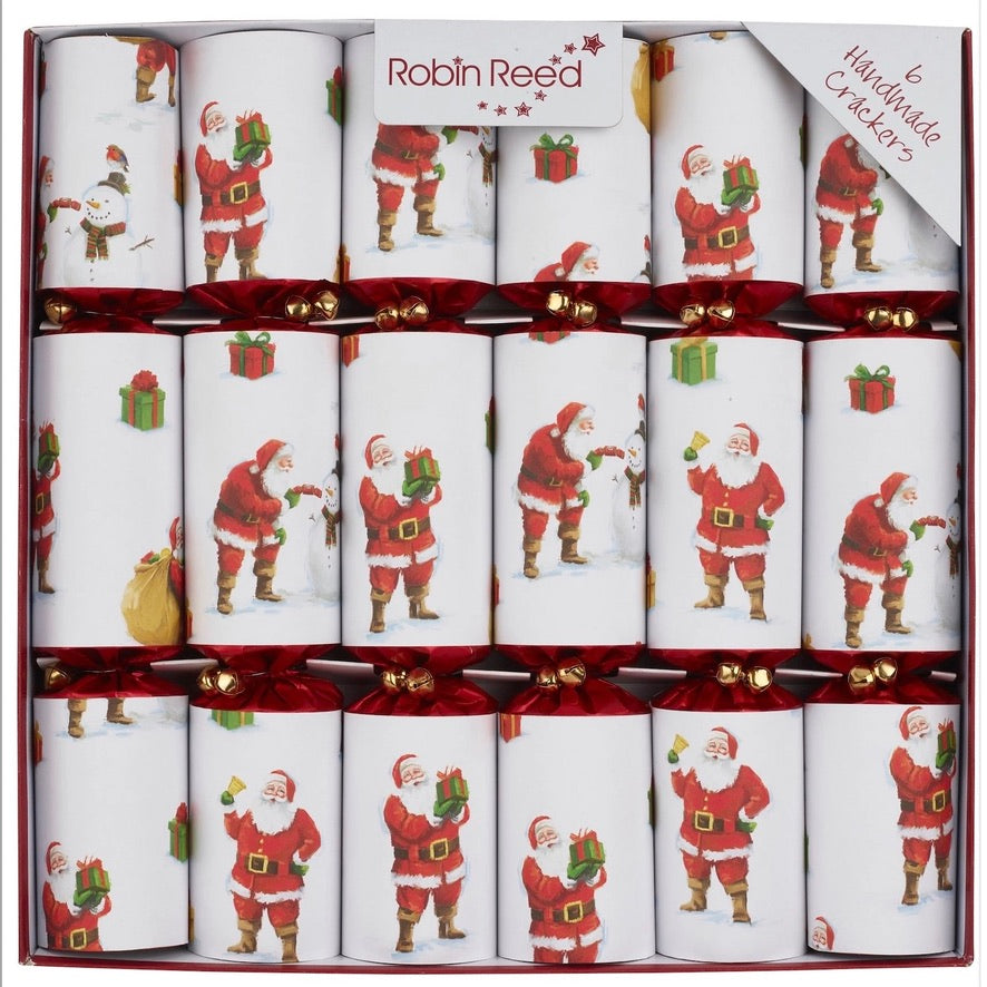 Robin Reed "Traditional Santa with Bells" Christmas Crackers | Putti Fine Furnishings 