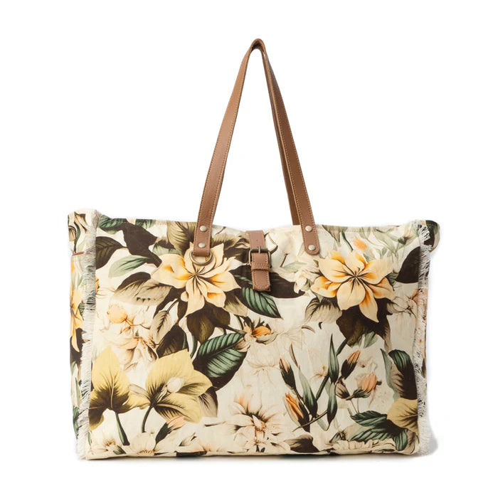 Myra Bag Lovely Florals Weekender Bag - Off White