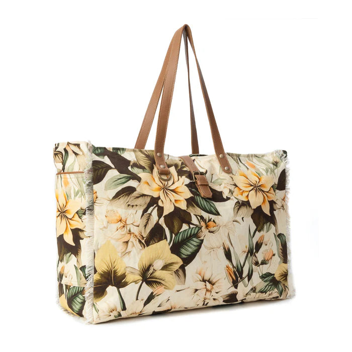 Myra Bag Lovely Florals Weekender Bag - Off White