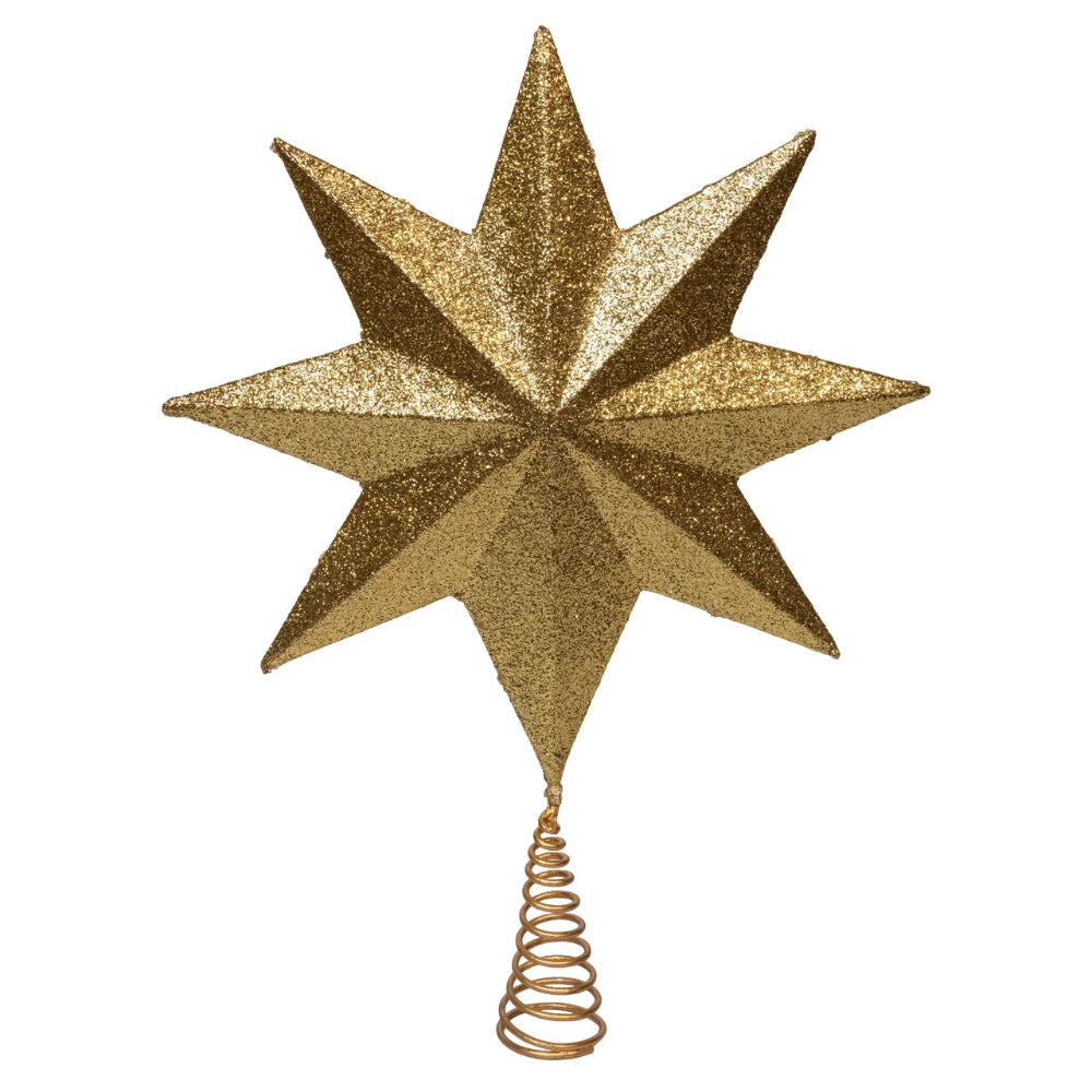 Kurt Adler 8-Point Red, Gold & Silver Tree Top  | Putti Christmas Decorations