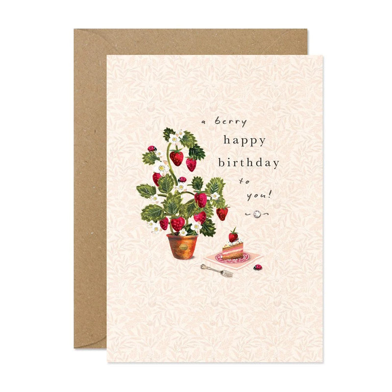 Strawberry Plant Birthday Greeting Card | Putti Celebrations 
