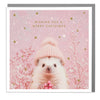 "Wishing you a Merry Christmas" Hedgehog Greeting Card
