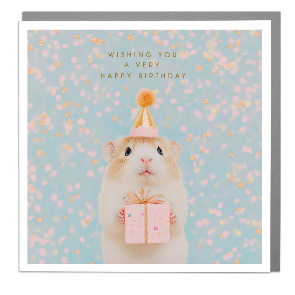 Lola DEsign Guinea Pig "Happy Birthday" Greeting Card | Putti Fine Furnishings 