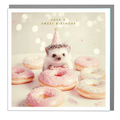 Hedgehog "Have a Sweet Birthday" Greeting Card | Putti Fine Furnishings