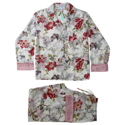 Pink and Red Rose Print Ladies Pyjamas | Putti Fine Fashions Canada