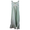 "Joanna" Green Strappy Cotton Nightdress | Putti Fine Fashions
