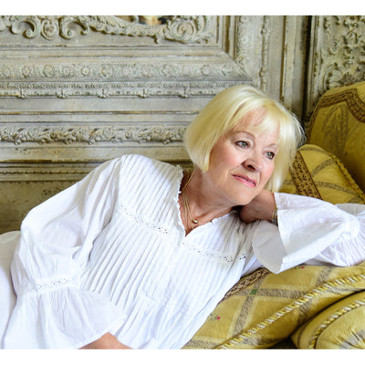 White "Anna" Long Sleeve Nightdress | Putti Fine Fashions Canada