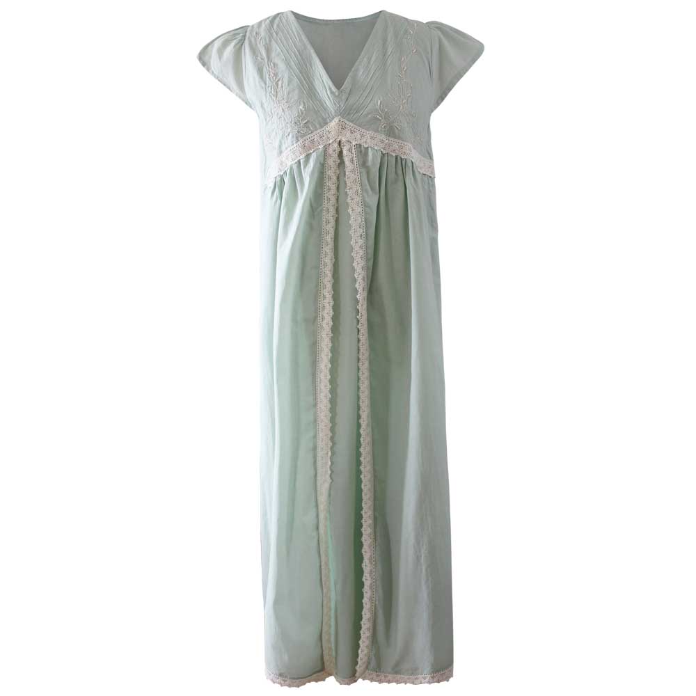 Green Valerie Womens Pearl Seed Nightdress | Putti Fine Fashions Canada