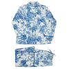 Blue Safari Toile Print Ladies Pyjamas | Putti Fine Fashions Canada