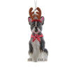 Kurt Adler Boston Terrier with Antlers Glass Ornament