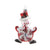 Peppermint Snowman Glass Ornament