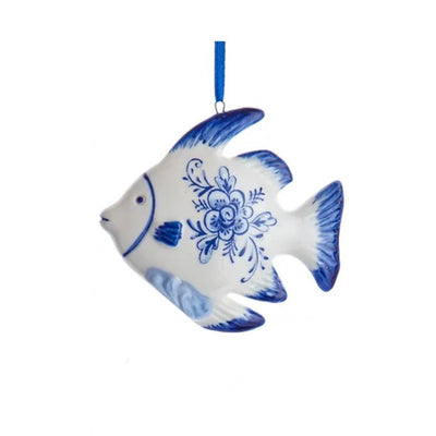 Blue Delft Porcelain Fish Ornament