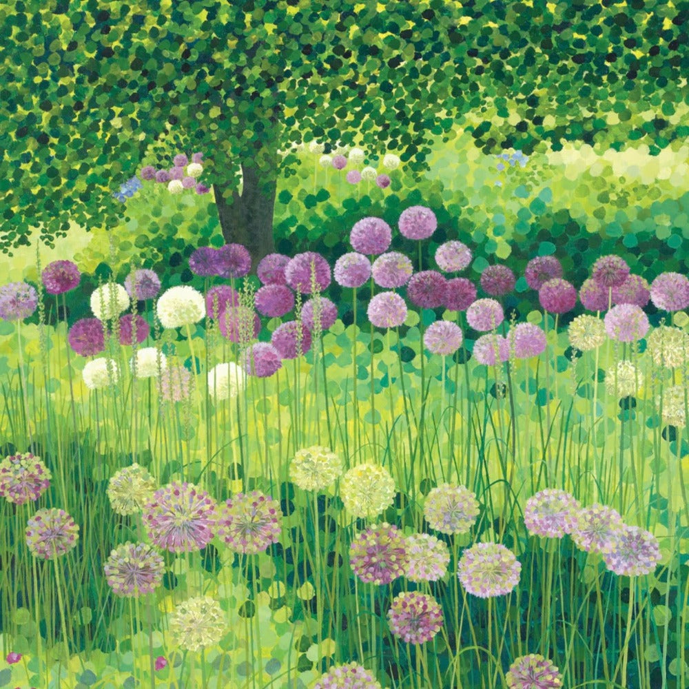Susan Entwistle Purple Alliums Greeting Card | Putti Celebrations 