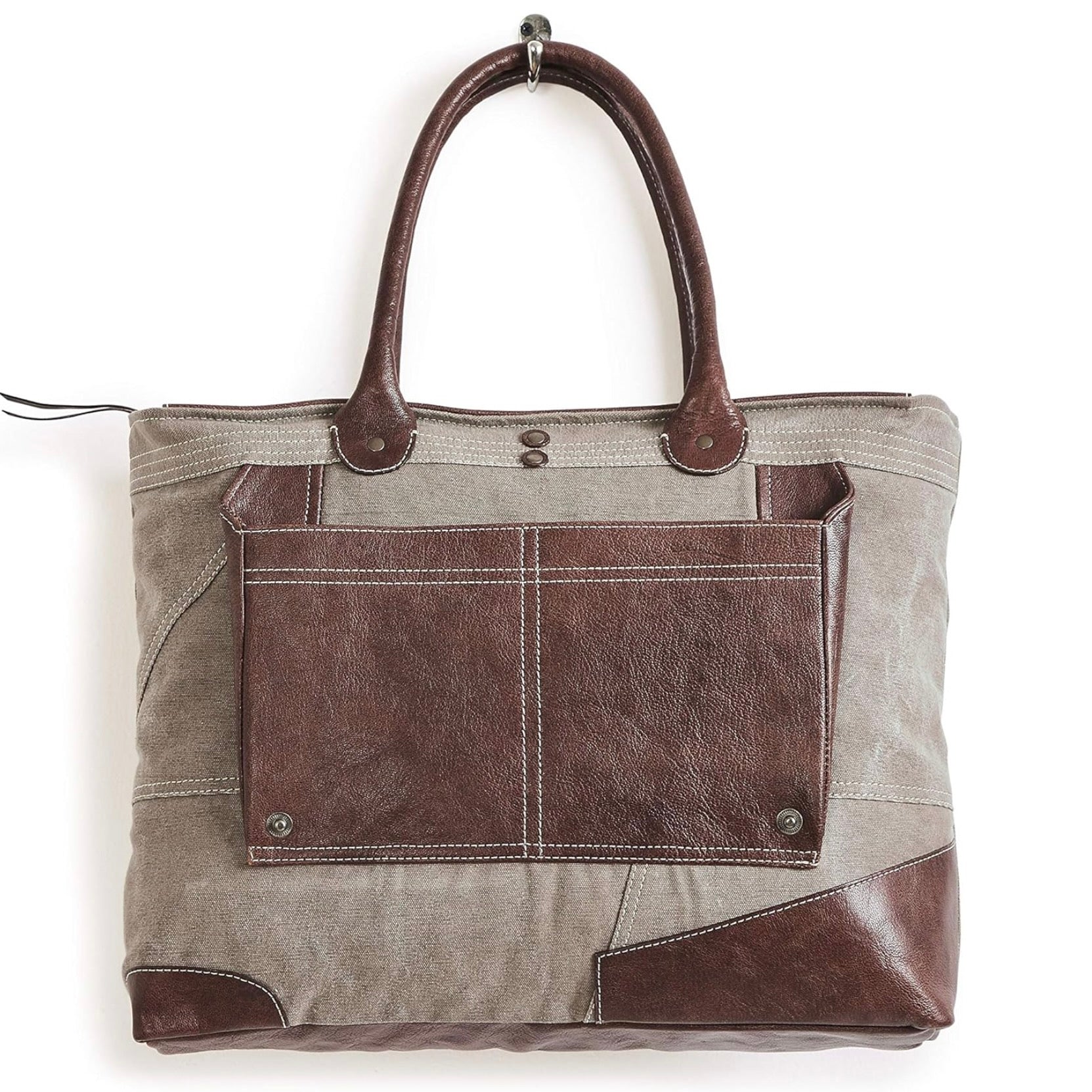 Mona B "Dakota" Canvas Up-cycled Bag