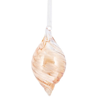 Gold Swirl Glass Ornament | Putti Christmas Celebrations