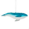 Glittered Whale Glass Ornament | Putti Christmas Celebrations