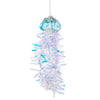 Aqua Jellyfish Dangle Glass Ornament