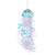Aqua Jellyfish Dangle Glass Ornament