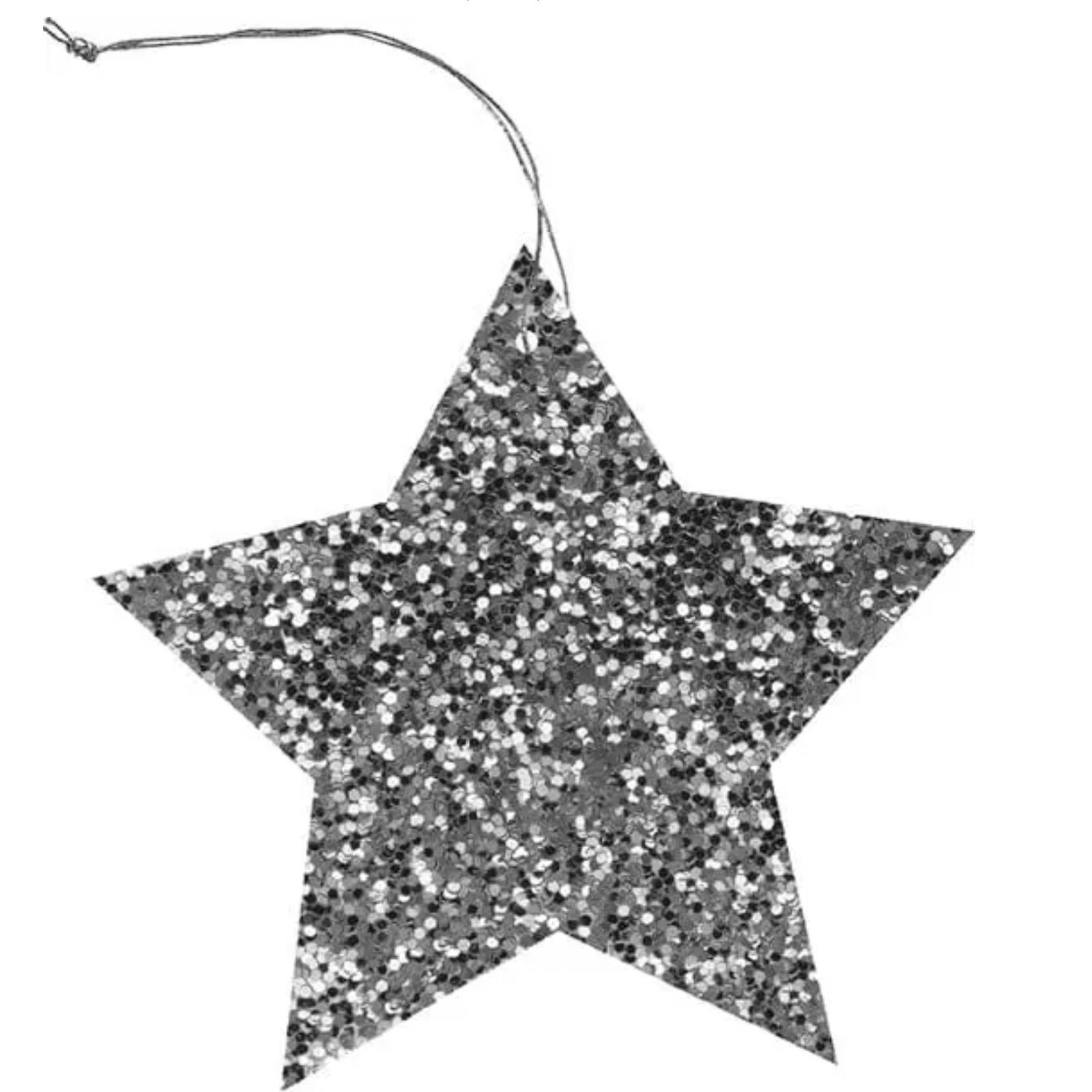 Silver Glitter Star Gift Tag