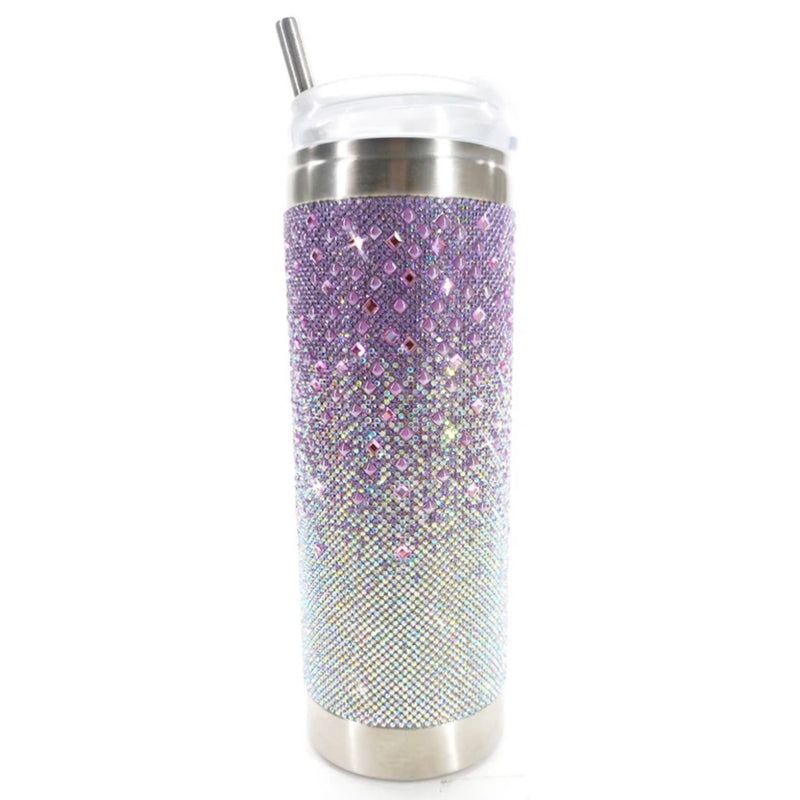 Jacqueline Kent Crystal Tumbler - Ombre Mauve