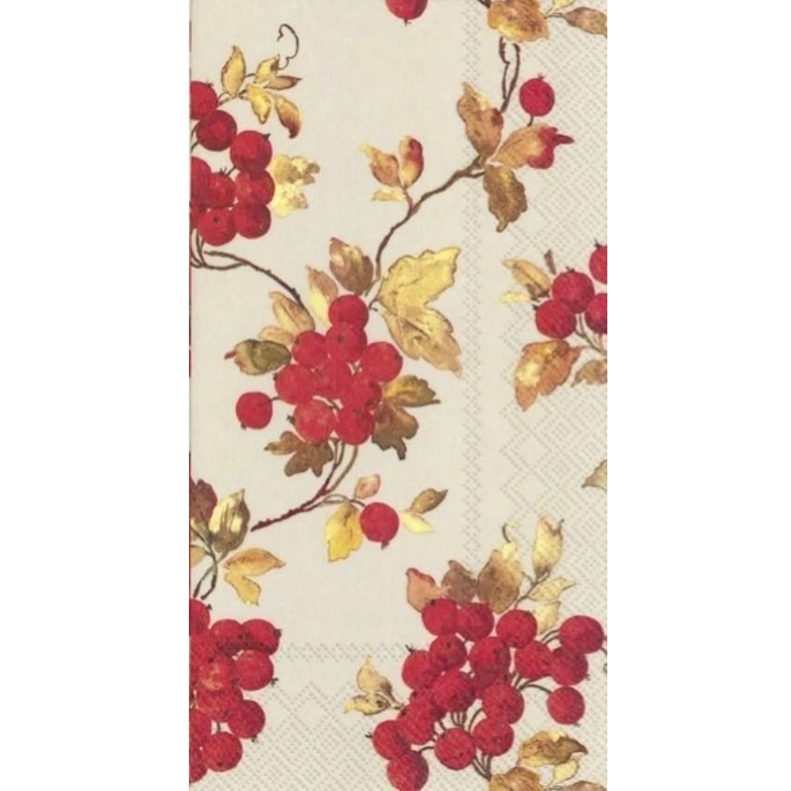 Red Berries Buffet Guest Paper Napkin