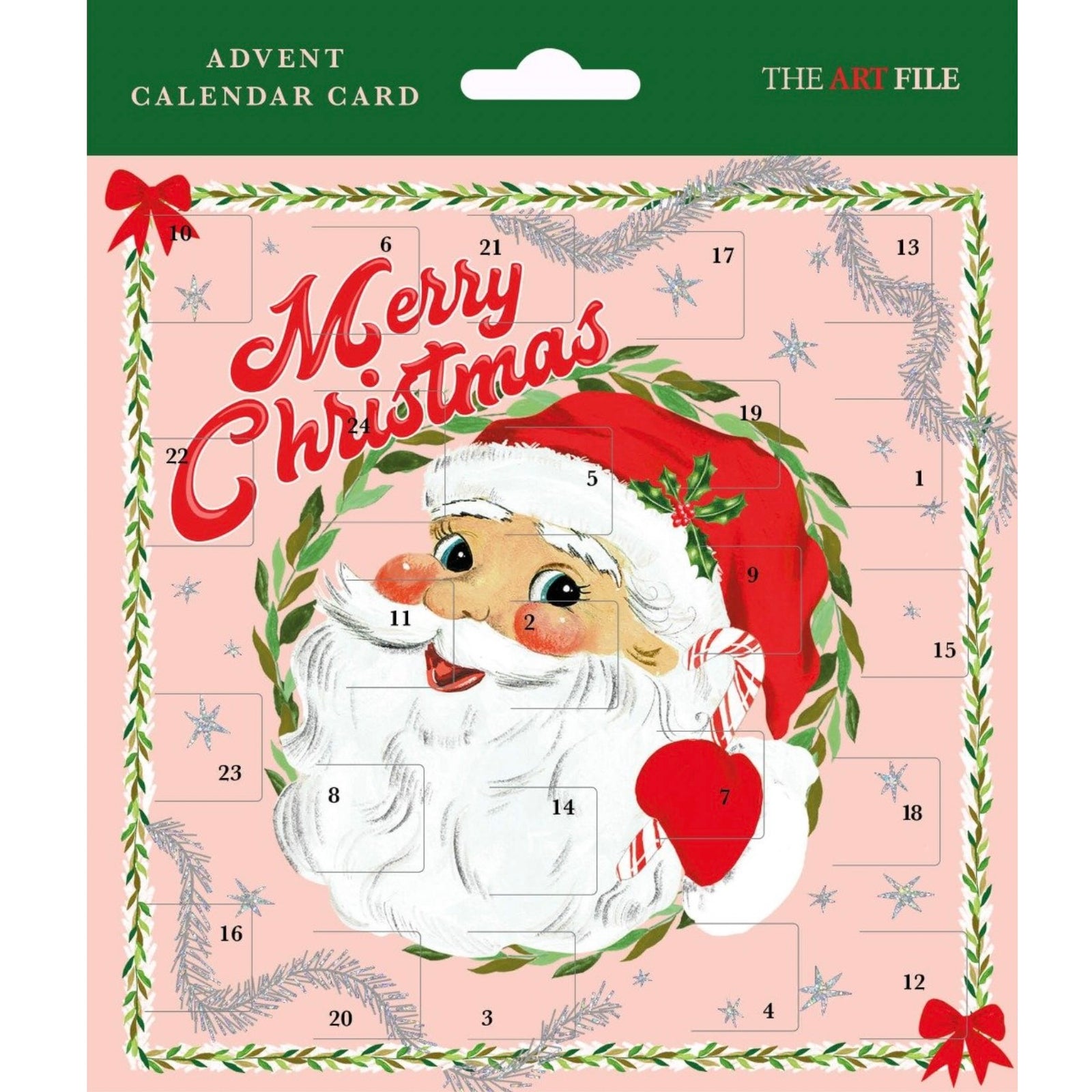 Vintage Santa Advent Card