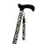 Jacqueline Kent "Sugar Cane" Silver Leopard Crystal Adjustable Medical Cane