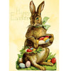 "Happy Easter" Bunny with Basket Greeting Card | Putti Easter Celebrations