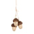 Gold Acorn Cluster Glass Ornament | Putti Christmas Decorations 
