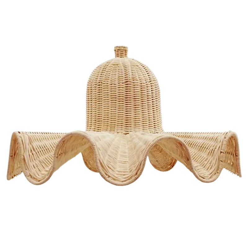 Scalloped Rattan Lampshade | Putti Fine Furnishings 