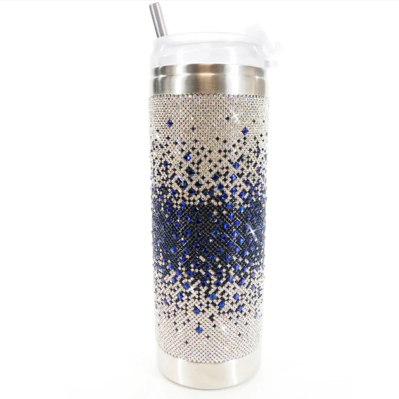 Jacqueline Kent Crystal Tumbler - Navy Wave