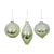 Green with Snowflake Glass Ornament