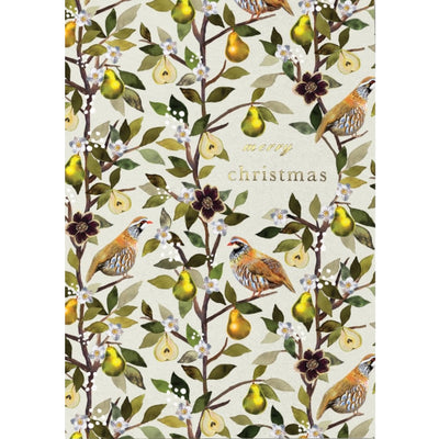 Partridge in a Pear Tree Pattern Christmas Card