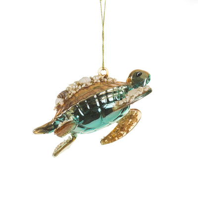 Brass Sea Turtle Ornament