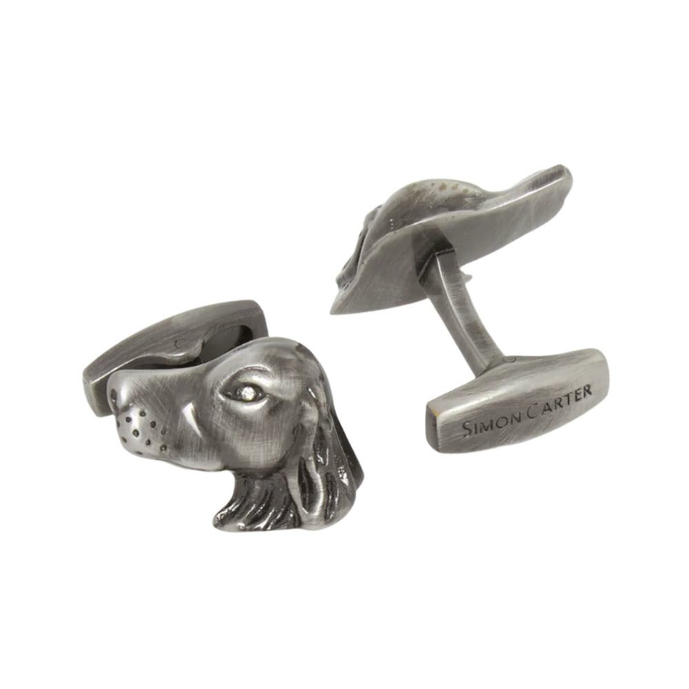 Pewter Tone Dogs Cufflinks | Putti Fine Fashions 