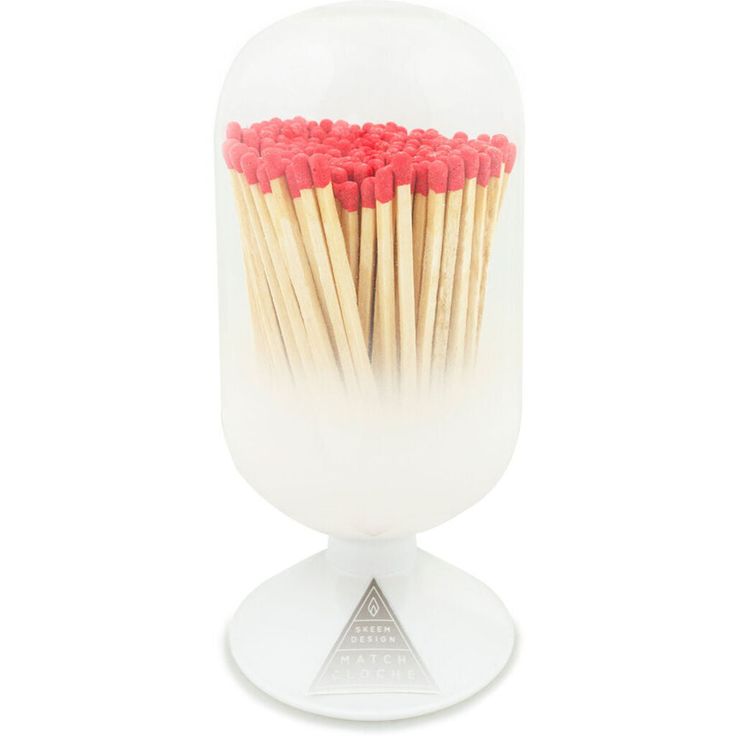Skeem Design Match Cloche White Red | Putti Fine Furnishings 