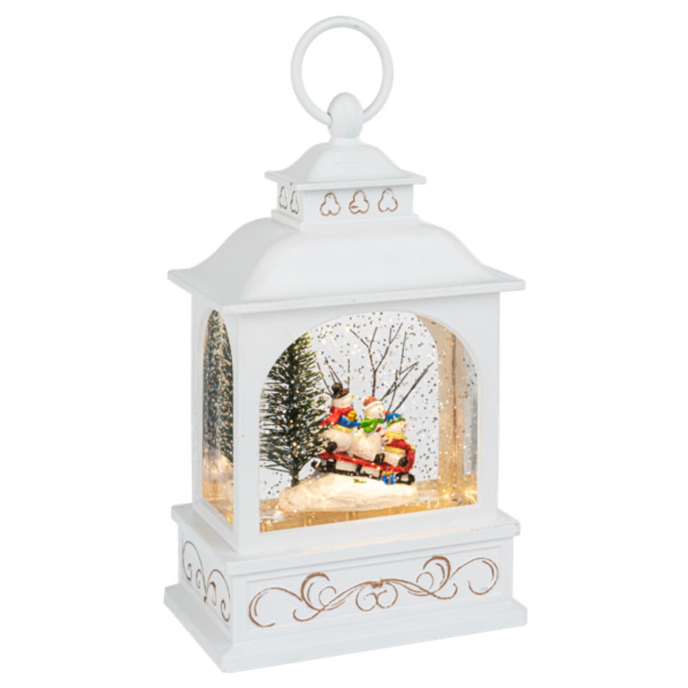Sleding Snowman LED Perpetual Lantern | Putti Christmas Decorations 