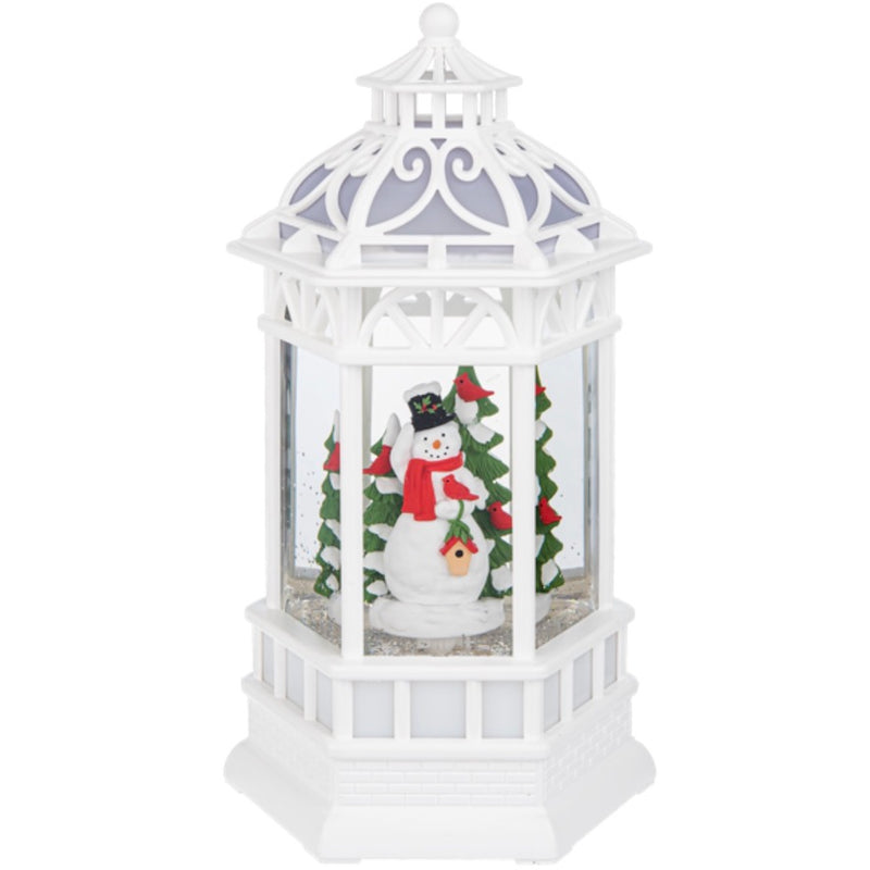 Snowman Gazebo Perpetual Snow Lantern | Putti Christmas Decorations 